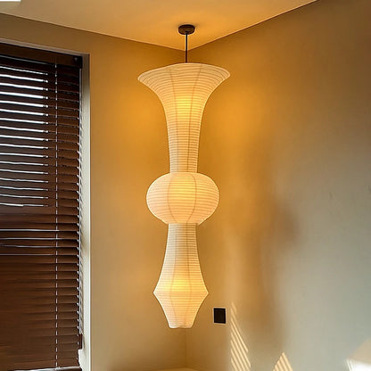 Nordic Wabi Sabi Wind Rice Paper Led Pendant Lights Living Room Bedroom Bedside Lamp Duplex Loft Clothing Store Decor Chandelier
