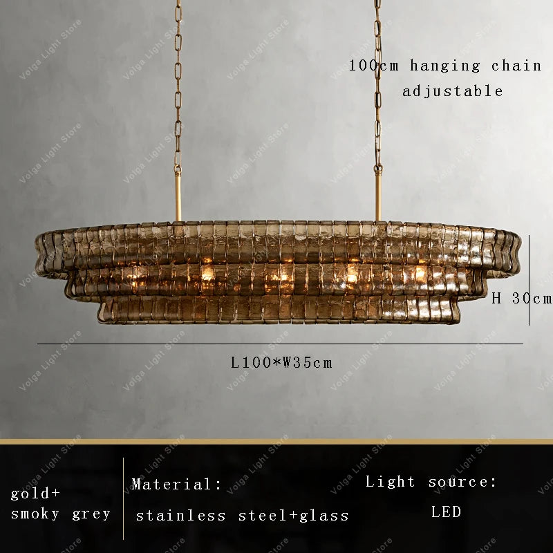 Glass Chandeliers Lights 2026 Classic Round Hanging Lamps for Ceiling Home Decoration Lighting Gold Lustres Lamparas De Teto