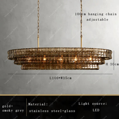 Glass Chandeliers Lights 2026 Classic Round Hanging Lamps for Ceiling Home Decoration Lighting Gold Lustres Lamparas De Teto