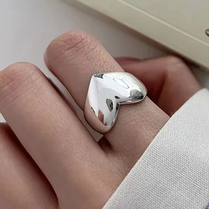 VENTFILLE 925 Sterling Silver Geometric Multilayer Round Bead Ring Female Fashion Punk Temperament Prevent Allergy Charm Jewelry