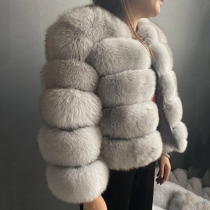 Winter Women's Cold Coat Top Fox Jackets For Women clothing Natural Real fox Fur Jacket Coats For Women Fur Jacket In Promotion