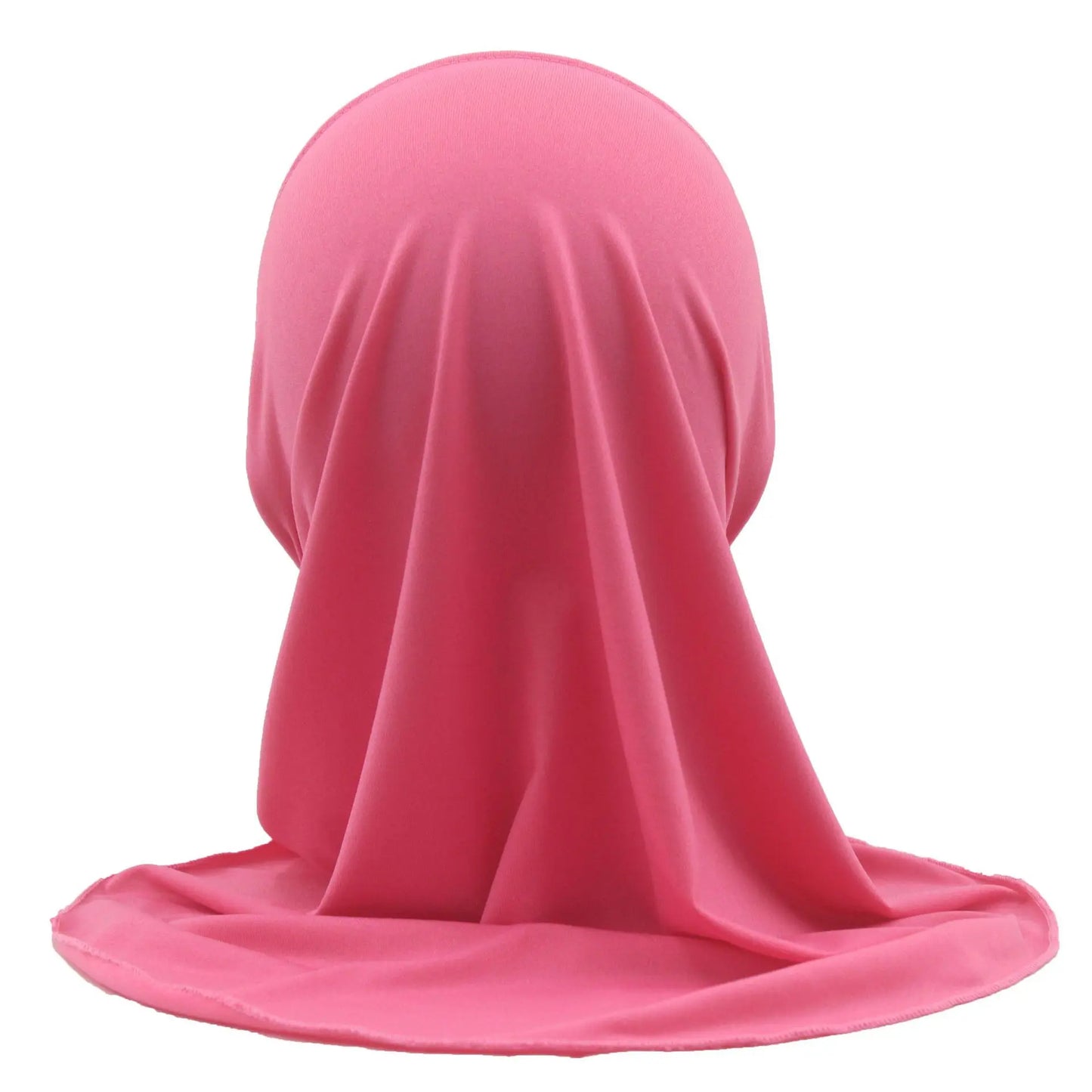 Kids Islamic Hijab Arab Girls Muslim Turban Scarf Shawls Cap Solid Color Fit 2-6 Years Old Children Wear Directly Instant Hijab