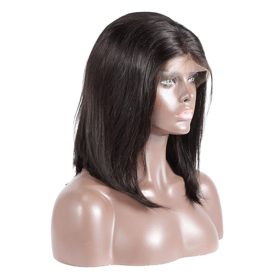 Bob Wig Human Hair 200% Density 13x4 HD Lace Frontal Short Straight Lace Front Bob Wigs For Black Women Human Hair Pre Plucked