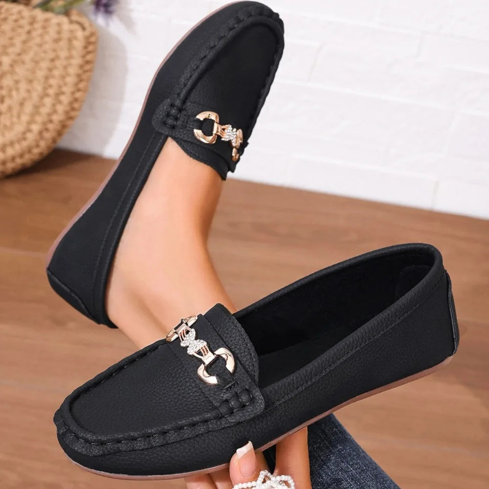 New Women's Casual Slip on Mary Jane Shoes Spring Autumn Fashion Round Toe Solid Soft Sole Flat Loafers Zapatos De Mujer luxury
