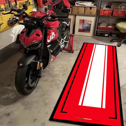 VIKAMA Motorcycle Carpet Greaseproof Non-Slip Garage Mat Motorcycle Display Mat Corridor Bedroom Carpet Home Decor