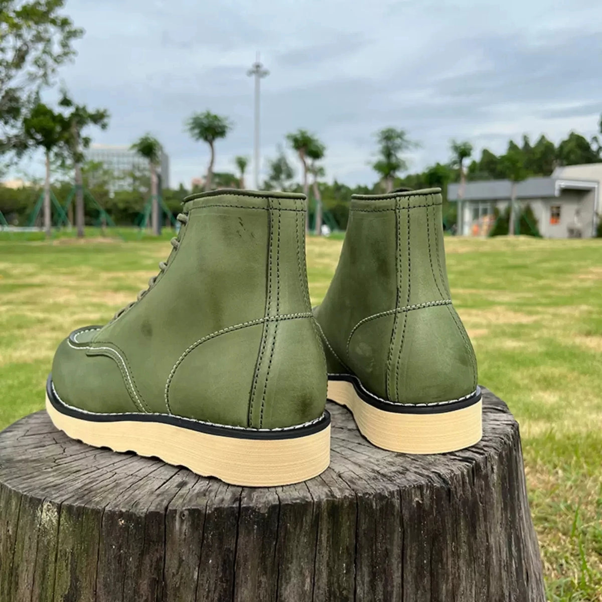 New Handmade Men Spring Autumn Real Cow Leather Shoes Vintage British Outdoor Ankle Boots Desert Motorcycle Boots Shoes