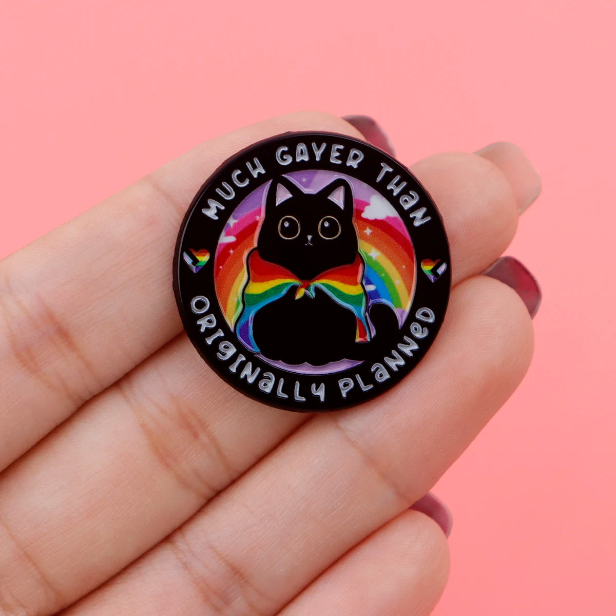 Cute Animal Rainbow Cat Enamel Pin LGBT Gay Brooches for Women Men Lapel Pins Badges on Backpack Gay Accessories Jewelry Gifts