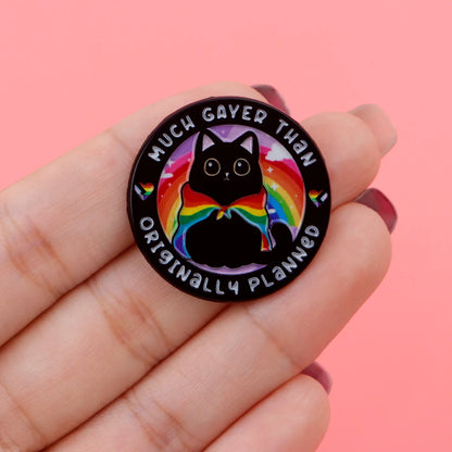 Cute Animal Rainbow Cat Enamel Pin LGBT Gay Brooches for Women Men Lapel Pins Badges on Backpack Gay Accessories Jewelry Gifts