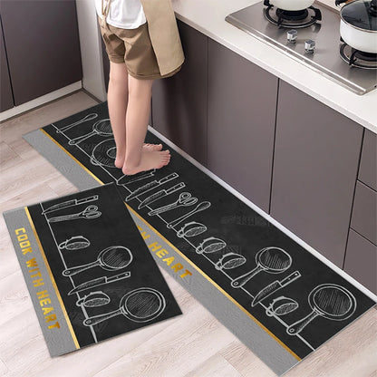 VIKAMA Kitchen Floor Mat Living Room And Bedroom Entrance Door Mat Home Decoration Laundry Room Corridor Long Small Carpet