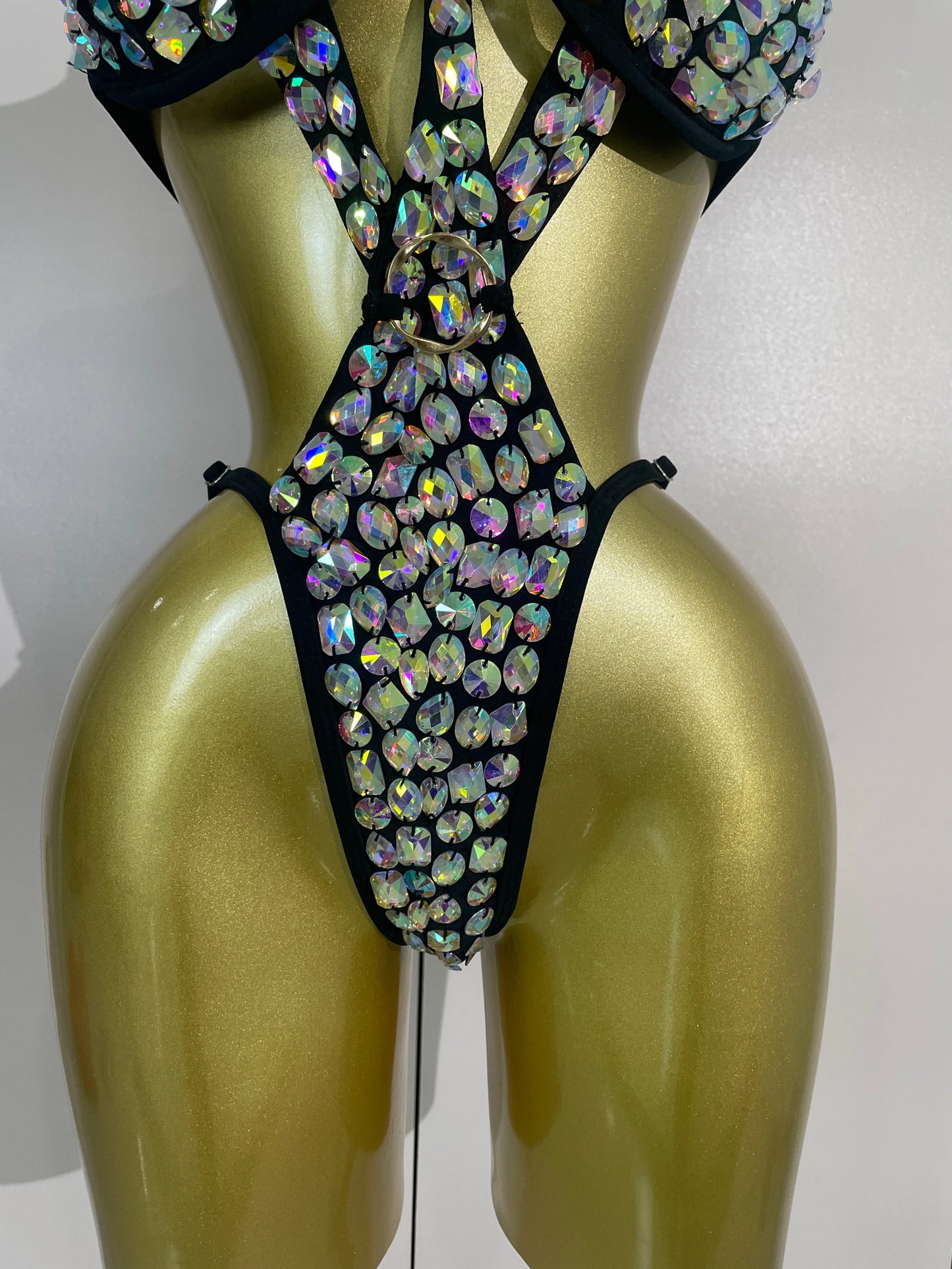 Sexy Sparkly Diamonds Swimsuit Bar Bikini 2026 Fashion Women Crystal Handmade One-piece Bodysuit Swimsuit Stage Photoshoot Wear