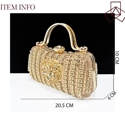 Queena Yan Nigerian Gold Color Party for Women Shoes and Bag Mixed Package Sequins Handbag Italian Design Wedding