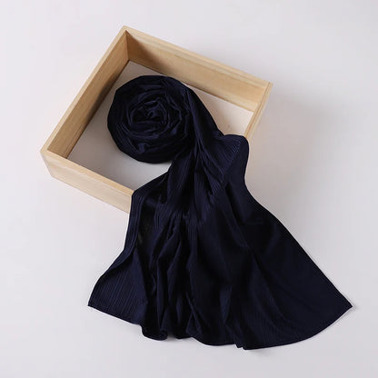 Ribbed Jersey Hijab Muslim Plain Scarf Crepe Hijab Scarf Soft Islamic Shawls Wraps Headband Voile Femme Musulman