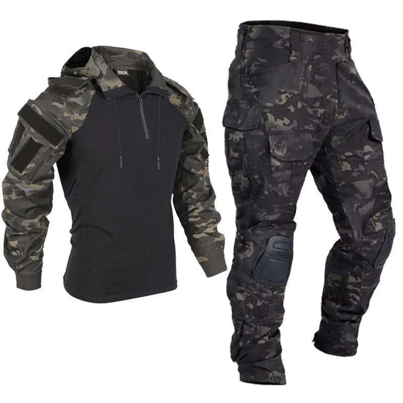 Tactical Uniform Milit Outdoor Camo Uniform Combat Suits Shirts Cargo Pants Trainning Sets Airsoft Paintball Hunting Clothes