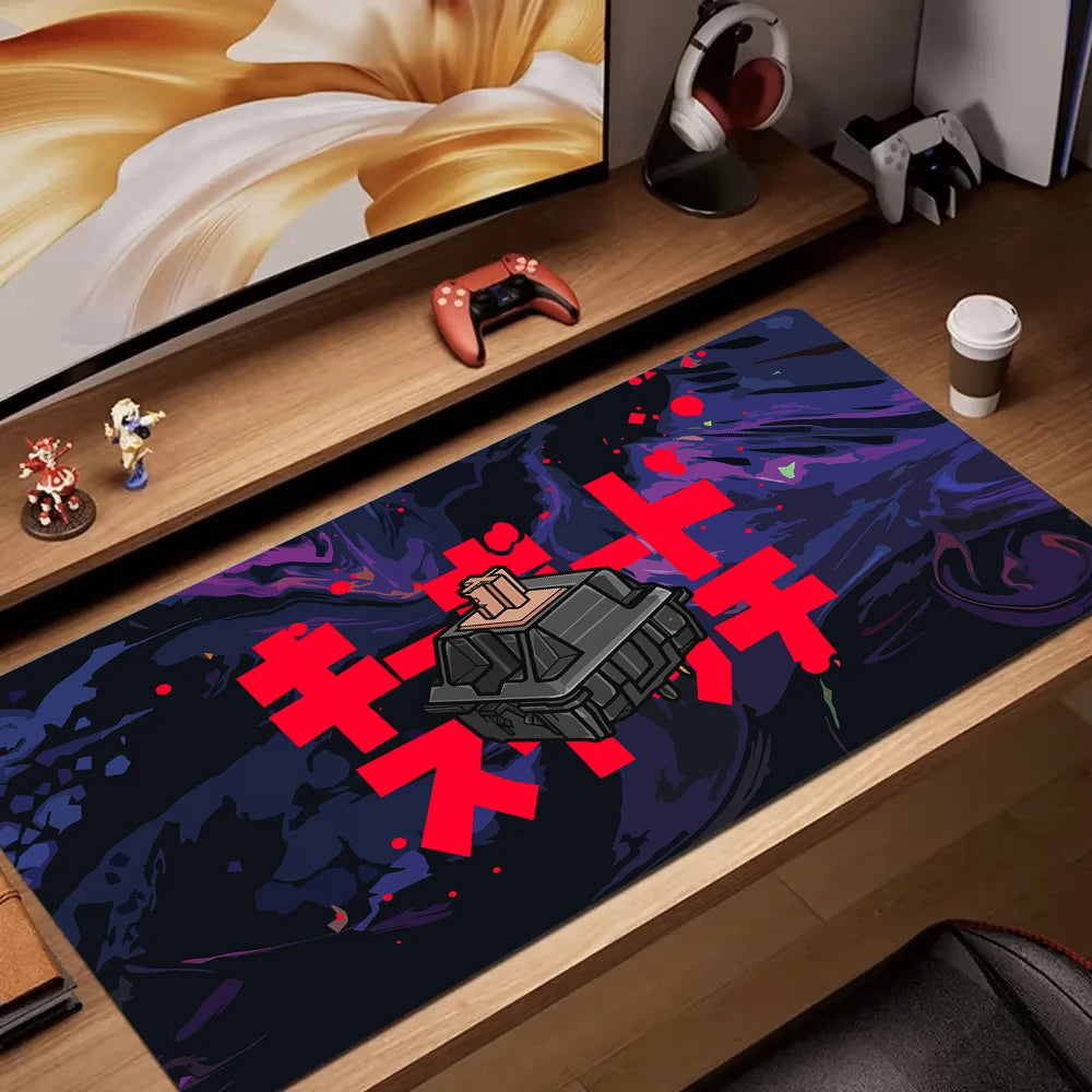Radio Dj Large Professional Game Mouse Pad Keyboard Gamer Office Accessories Desk Mat Anime XXL Anti-Slip Desktop Mat Floor Mats