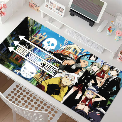 Anime S-Soul E-Eater Mouse Pad Anti Slip Rubber Edge Locked Thickened Laptop Gaming Desk Mat