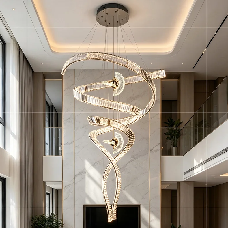 Nordic Home Decoration Stair Chandelier LED Pendant Lights Modern Ceiling Light Indoor Lighting Fixtures For Living Room Bedroom