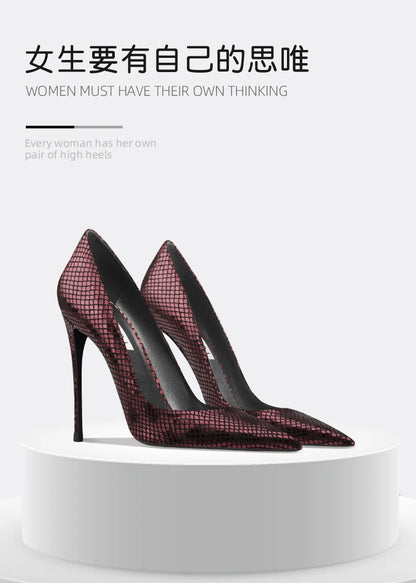 Heels for Women 2026 Black Real Leather Elegant Woman Shoes Luxury Pumps Pointed Toe Fashion Ladies Party Prom Shoes Women Shoes