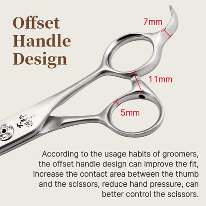 Fenice Slim Narrow Dog Grooming Scissors Set Straight/Curved/Thinner/Chunker Shears Scissors Specialized for KR and JP Groomers