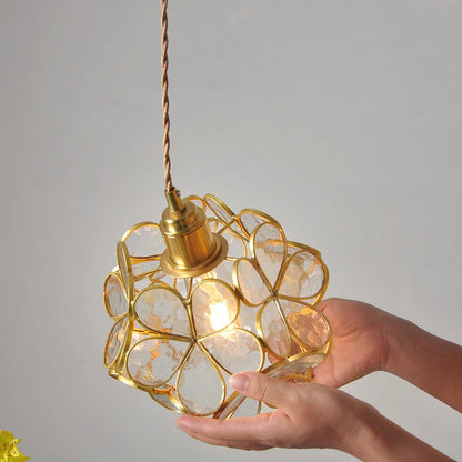 Modern Glass Pendant Lights for Restaurant Cafe Decoration Hanging Lamp Ceiling Chandeliers Nordic Flower Lighting Hotel Decor