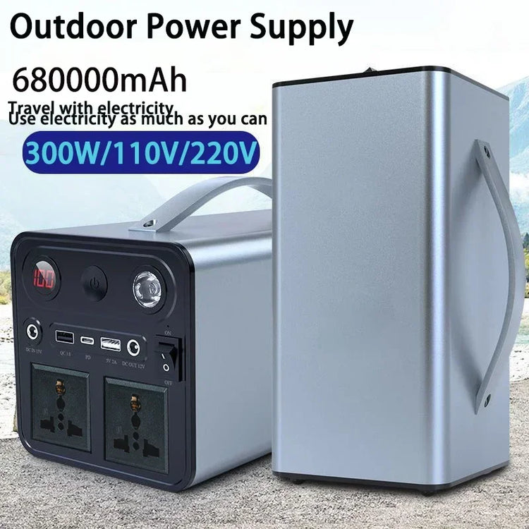 68000mAh 110V/220V 300W Portable Power Station Powerful Emergency Power Supply Outdoor Camping External Spare Battery For Laptop