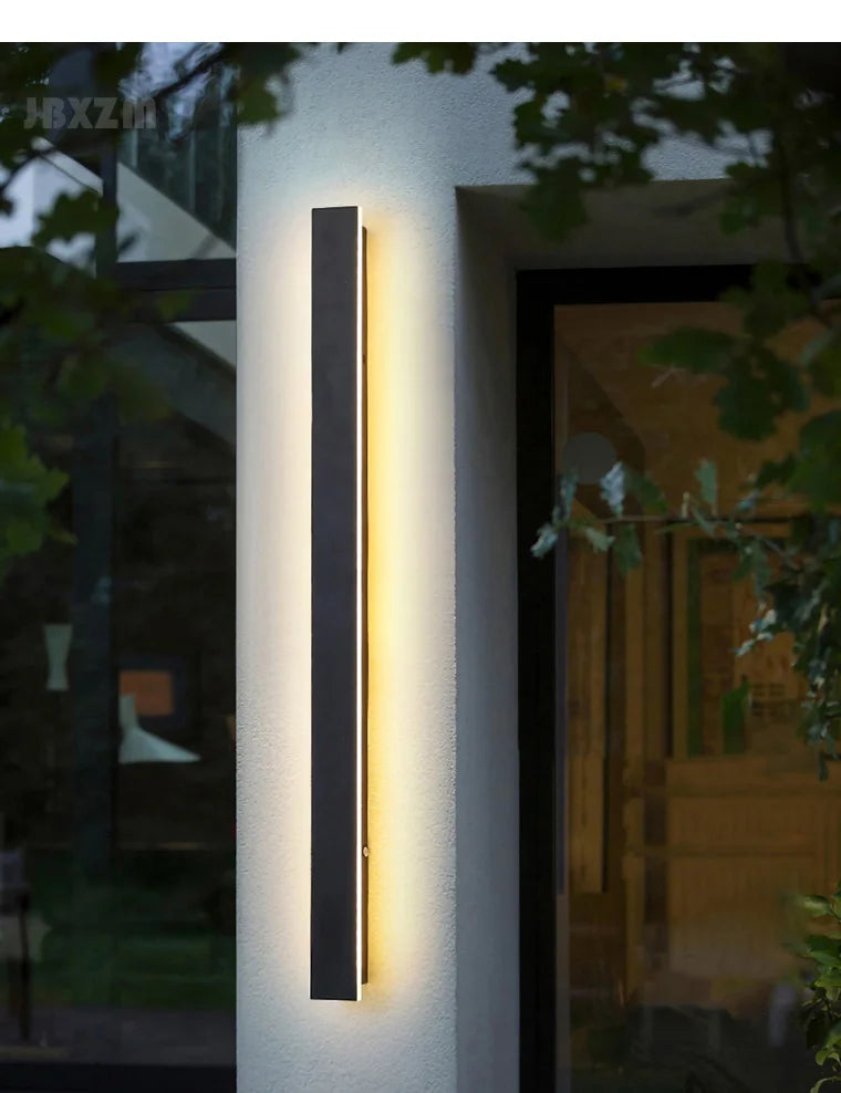 Waterproof LED Wall Light Minimalist LED Outdoor Wall Lamp Black Balcony Terrace Indoors Wall Decor IP65 Outside Garden Lights