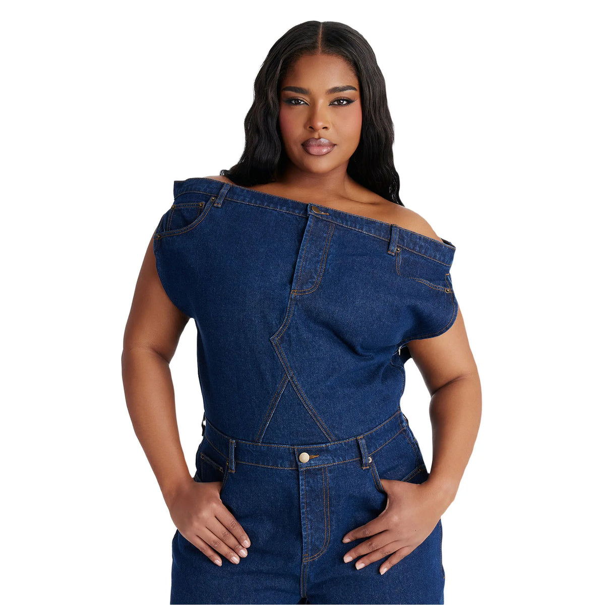 Jumpsuits Women Denim One Piece Short Sleeve Overalls Knee Length Pants Tight Waist Rompers Y2k Streetwear Slash Neck 2026