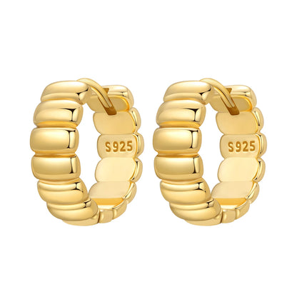 Original 925 Sterling Silver Heart Vintage Luxury Earrings Fashion 18K Gold Hoop Earrings for Women Piercing Jewelry Aretes 2026