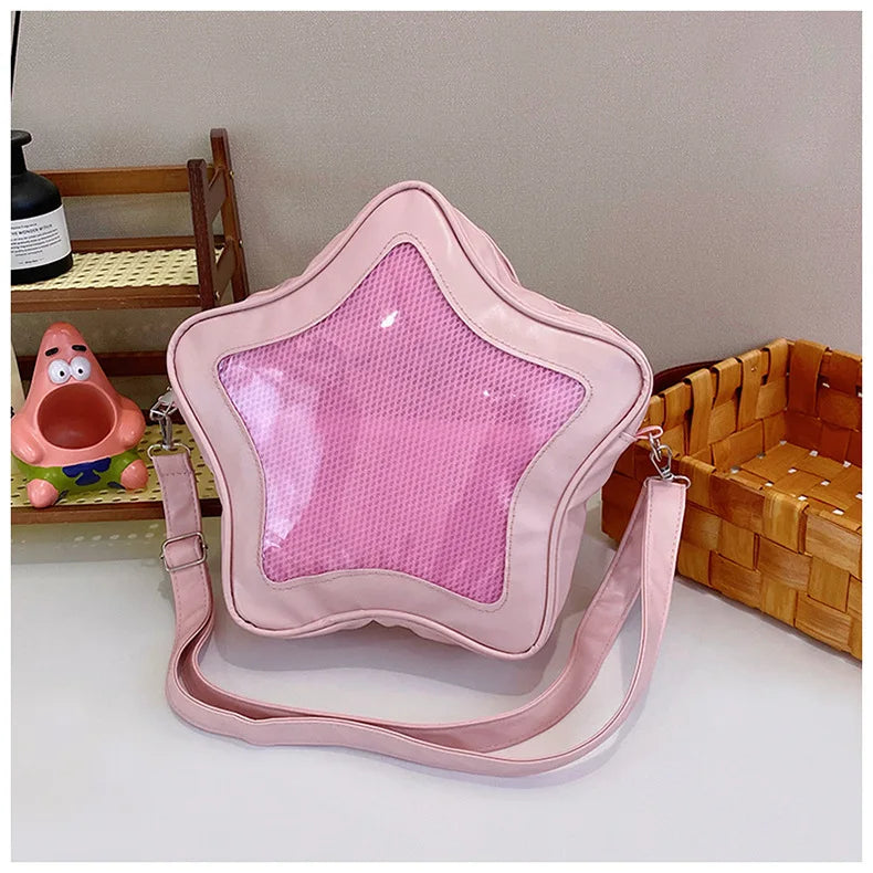 Japanese Style Minimalist Cute Aesthetic Shoulder Bag for Students Kawaii Crossbody Purse Street Fashion Ita Bags Handbags bolso