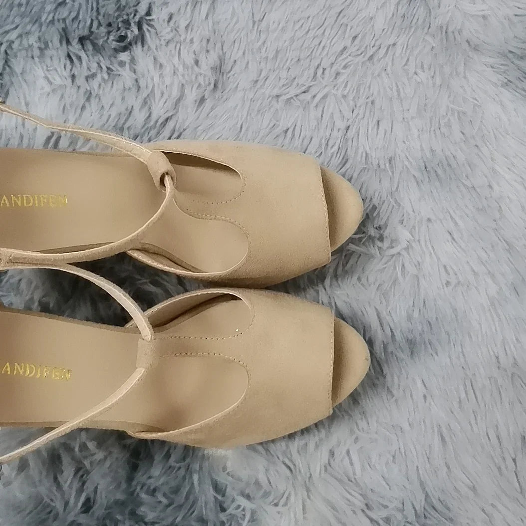Platform Open Toe High Heels Summer Women Ankle Strap Sandals Sexy 14cm High Heels Buckle Thick Pumps Wedding Jazz Dance Shoes