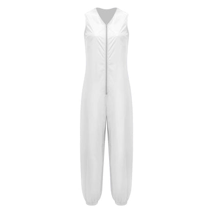 Mens Womens Waterproof Diaper Cover Jumpsuit Adaptive Special Needs Clothing Sleeveless Zipper One-piece Rompers Outdoor Wear