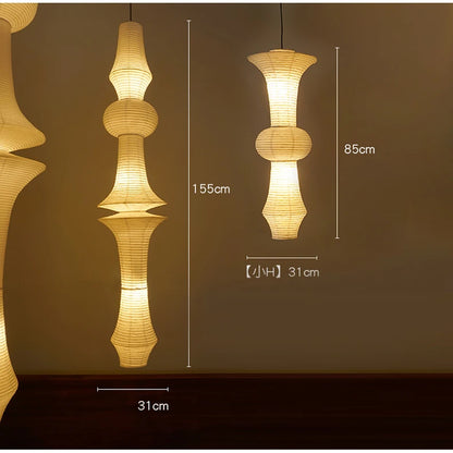 Nordic Wabi Sabi Wind Rice Paper Led Pendant Lights Living Room Bedroom Corner Chandelier Duplex Loft Home Decor Bedside Lamp