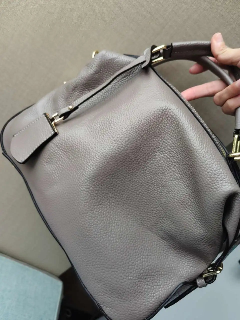 Zency Dark Blue Women Boston Bag 100% Genuine Leather Handbags Female Charm Crossbody Purse Luxury Shoulder Bags For Work Shoppi