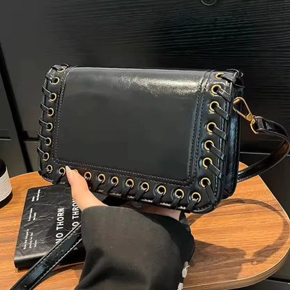 Solid Color Flip Crossbody Bag For Women Small Handbag Women Fashion Designer Bags PU Leather Shoulder Bag Female Purses
