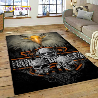 27 Style Harley-y Motorcycle Logo Rug Carpet for Living Room Bedroom Home Decor,floor Mat Non-slip for Sofa Doormat Gift kids