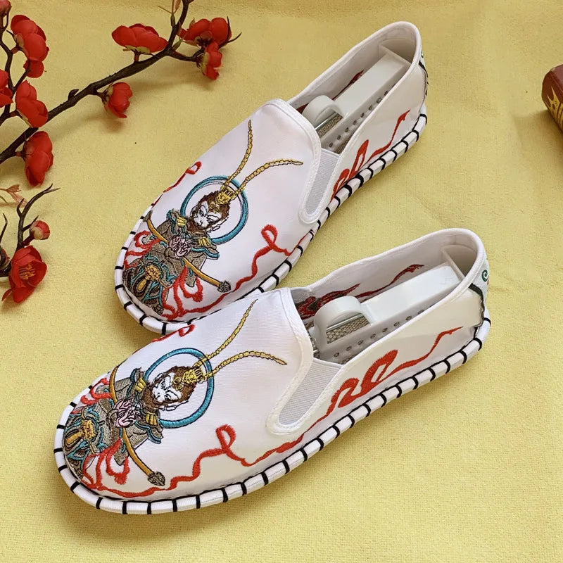 Hanfu Shoes for Women Sneakers Men Ethnic Style Embroidery Chinese style Streetwear Fashion Casual Vintage Old Beijing Shoes