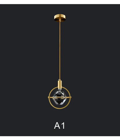 Crystal Led Pendant Lights Kitchen Fixture Suspension Bedside Hanging Lamp Nordic Loft Living Room Dining Room Indoor Home Decor