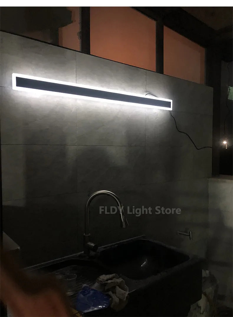 Modern Waterproof outdoor Long Strip LED wall lamps IP65 Iron Wall Light Garden porch Sconce Lights 110V 220V wall washer