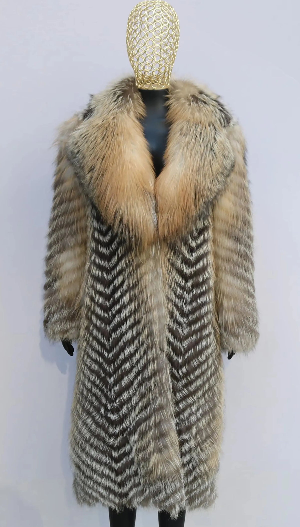2025 Women's Real Fox Fur Winter Coat X-Long Natural Fluffy Luxe Jacket Streetwear Fashion
