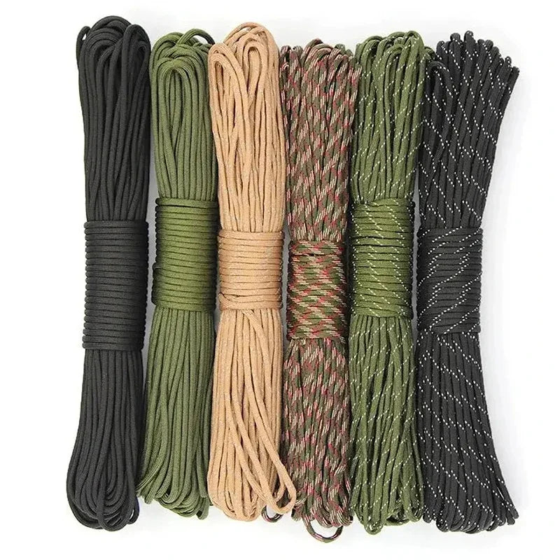 550 Paracord 7 Strand 4mm Durable Camping Accessories Outdoor Survival DIY Bracelet Rope Hiking Clothesline Camping Gadgets