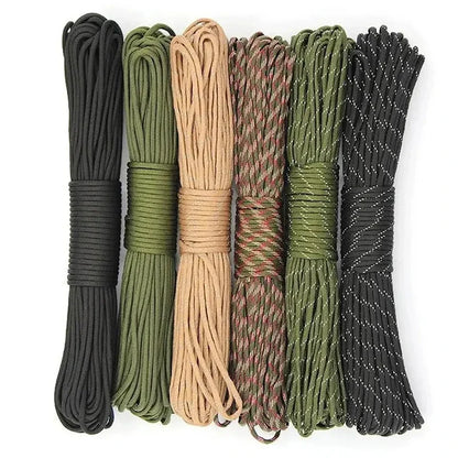 550 Paracord 7 Strand 4mm Durable Camping Accessories Outdoor Survival DIY Bracelet Rope Hiking Clothesline Camping Gadgets