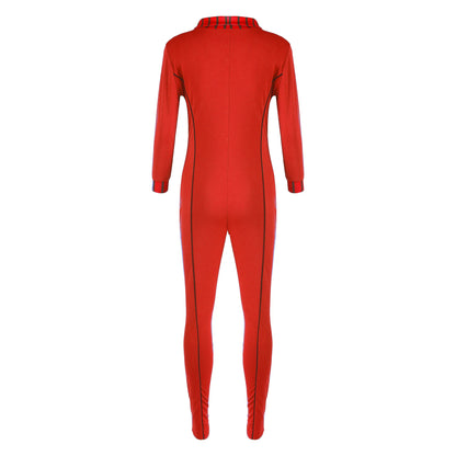 Solid Zipper 3/4 Sleeve Skinny Jumpsuit, Sports Long Length Sexy Party Jumpsuit, Women's Clothing