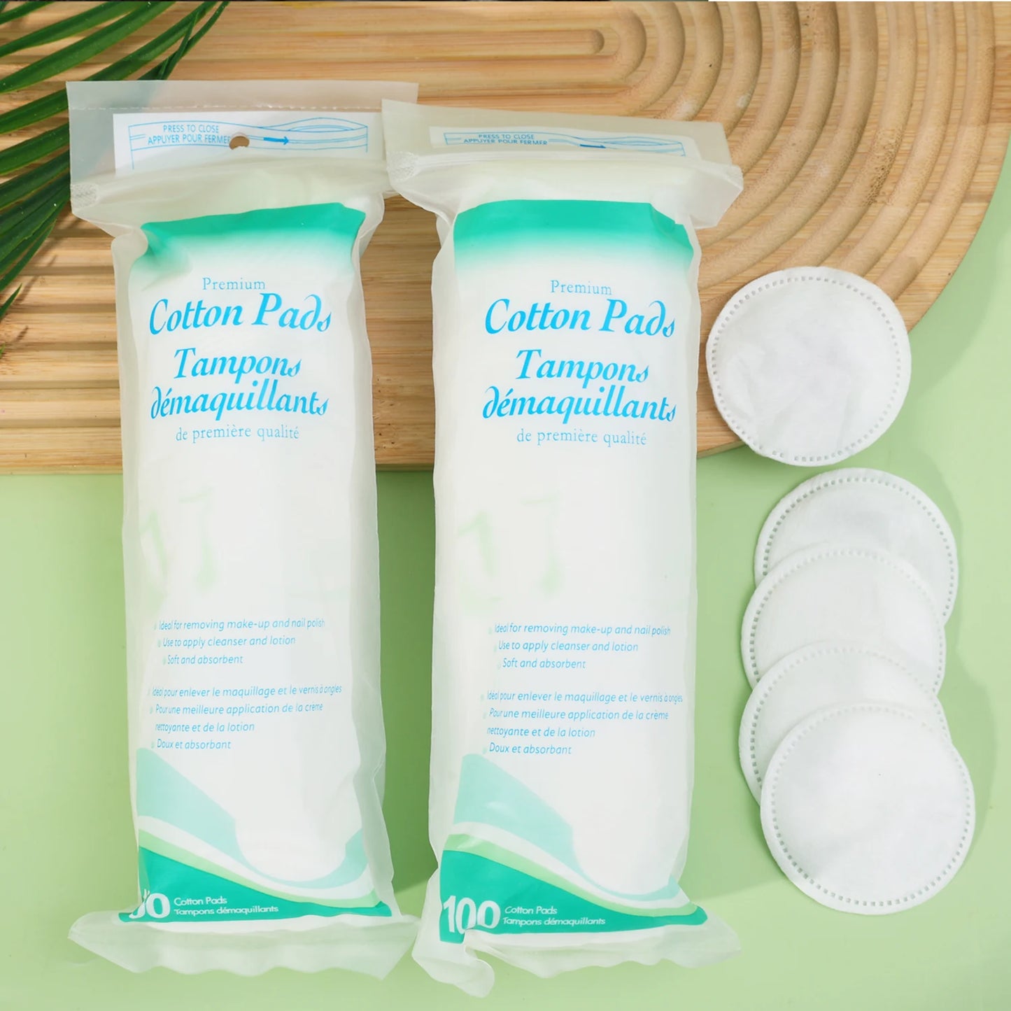 Disposable Soft and Breathable Circular Makeup Remover Pads Doubles Sided Cotton Pads Non-Irritating for Daily Facial Cleaning