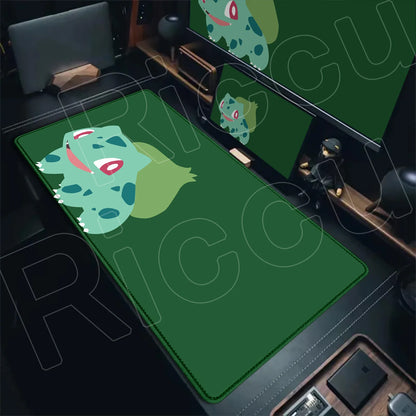 P-pokemon Bulbasaur Mouse Mats Rubber Mousepad Large Anime Gaming Accessories Pad Kawaii Carpet Cabinet Keyboard Office Deskmat