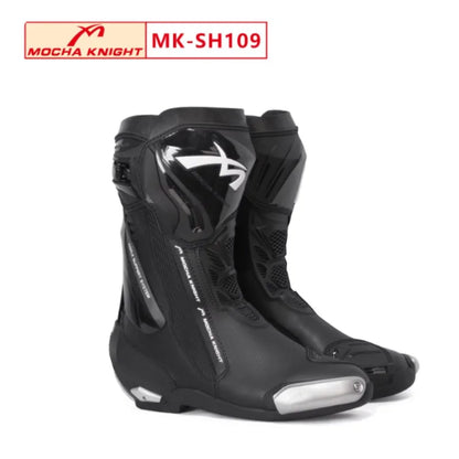 Moto Protective Boot Waterproof Enduro Motorcyclist Shoes Anti-slip Motocross Rally High Top Boot Interior and Outer Shoes