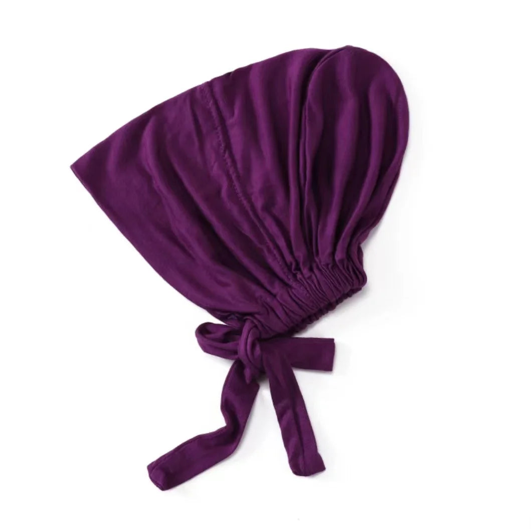 New Soft Modal Muslim Turban Hat Inner Hijab Caps Islamic Underscarf Bonnet India Hats Female Headwrap Turbante Mujer