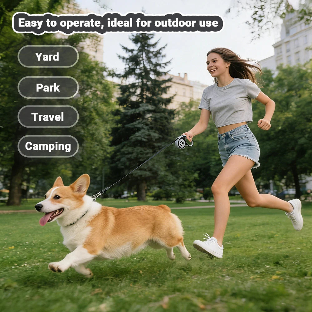 Automatic Retractable Dog Leash 3M/5M Strong Traction Rope with Anti-Slip Handle for Puppy Small Medium Dogs Cat Outdoor Walking
