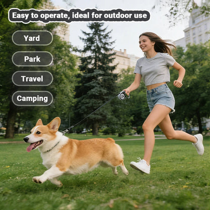 Automatic Retractable Dog Leash 3M/5M Strong Traction Rope with Anti-Slip Handle for Puppy Small Medium Dogs Cat Outdoor Walking