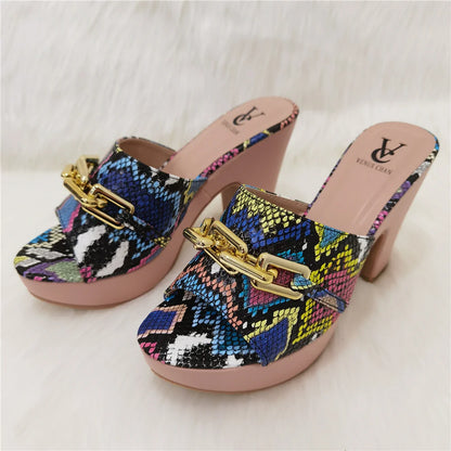 2023 Fashion Women Summer Autumn Skid-proof Square Toe Shoes  Heels Italian Woman Wedding for Party Shoes
