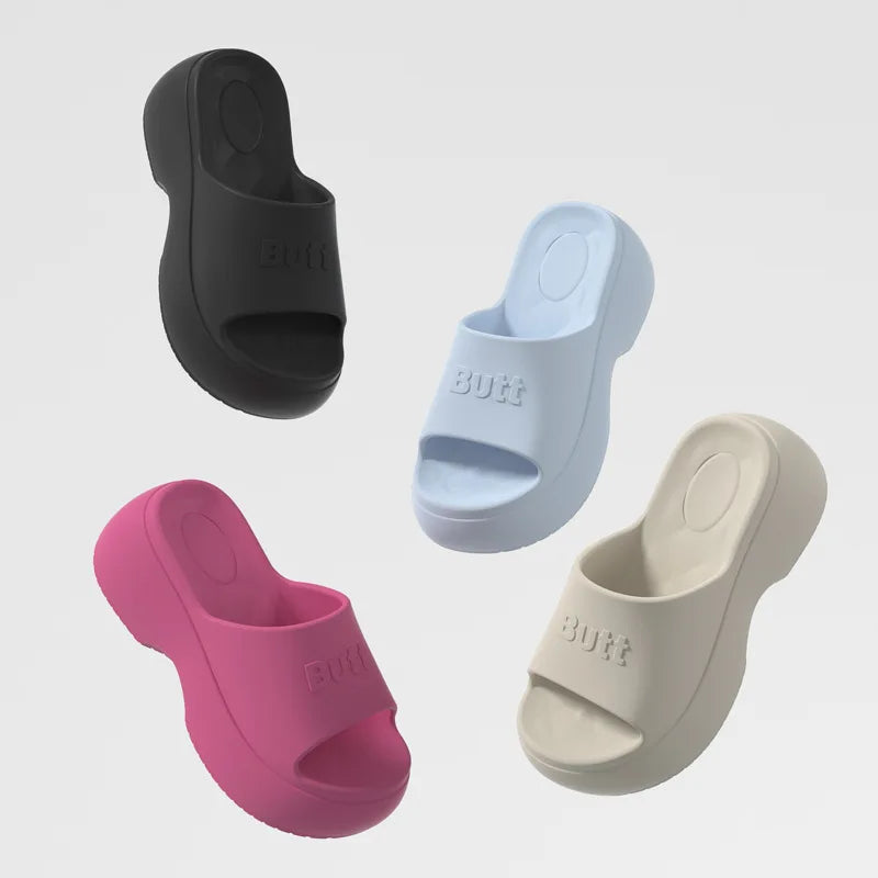 EVA Platform Slippers Women Wedges Fashion Luxury Designer Shoes Summer Sandals High Heels Indoor Outdoor Beach Elegant Footwear