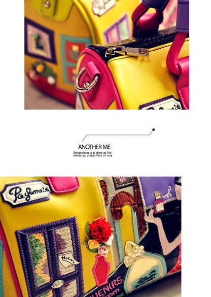Luxury Vintage Shoulder Bag for Women Beautiful Design Creative Boston Bag for Friends Gifts